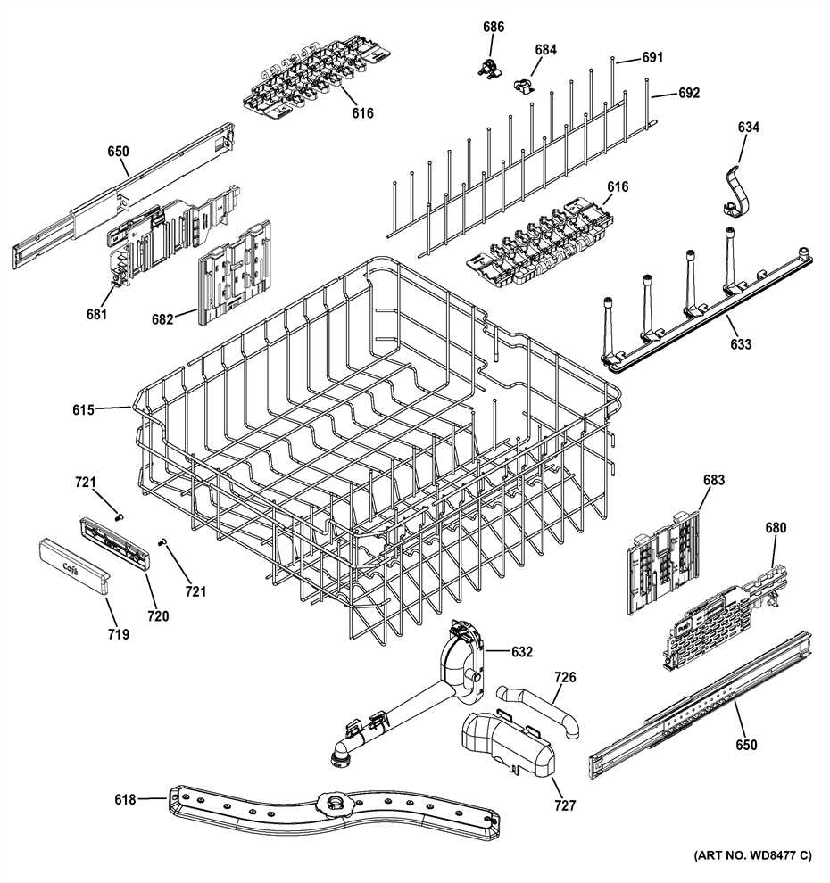 GE Dishwasher Spray Arm WD21X20192