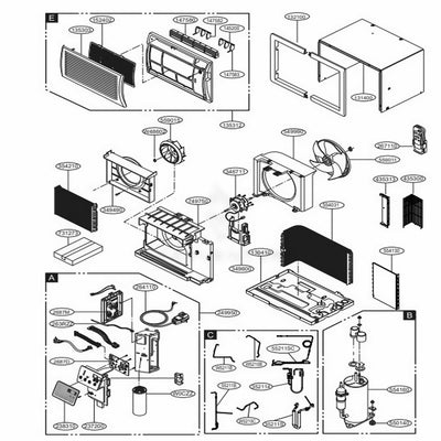 LG Part# EAU64124107 Motor Assembly - Genuine OEM