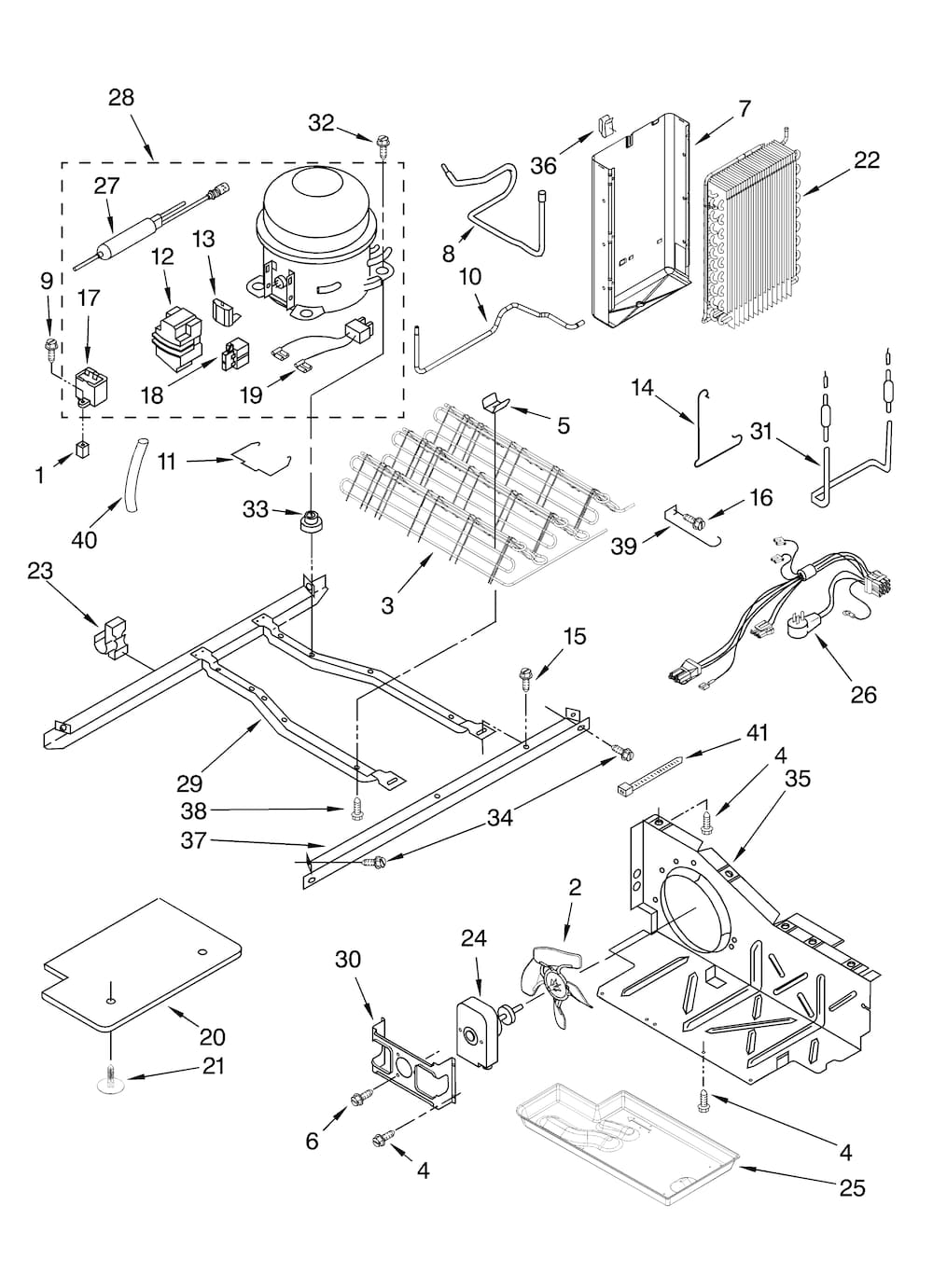 Whirlpool Evaporator WP2188823
