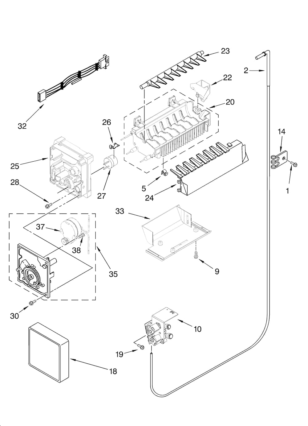 Whirlpool Ice Maker Thermostat WP627985