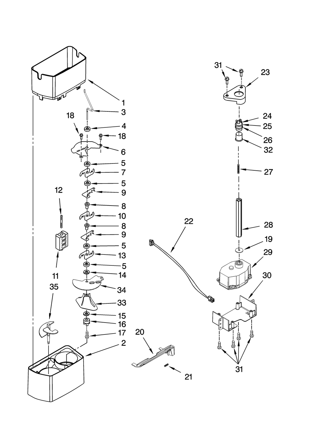 Whirlpool Ice Auger Motor WP2252130