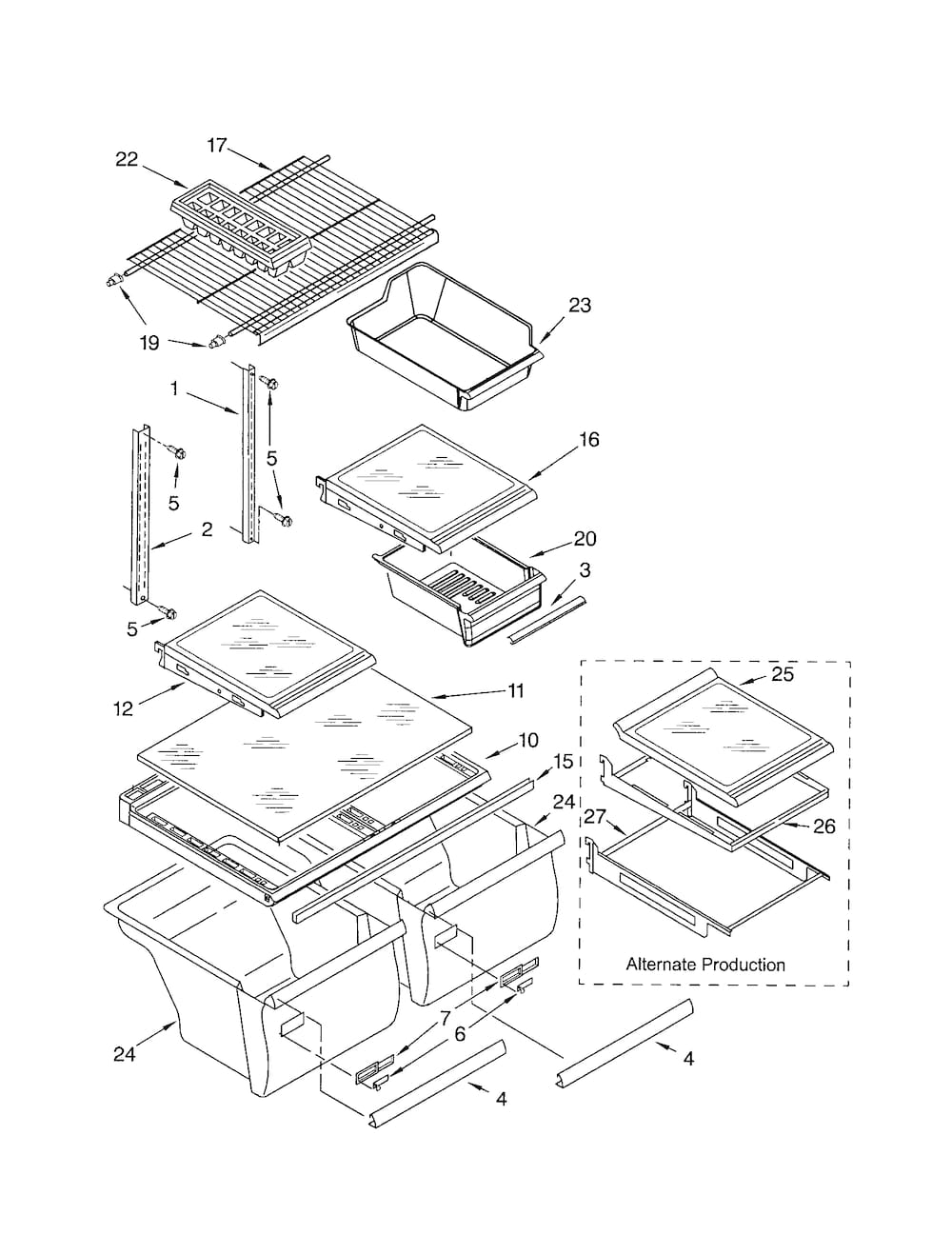 Whirlpool Glass Shelf (Small) WP999520