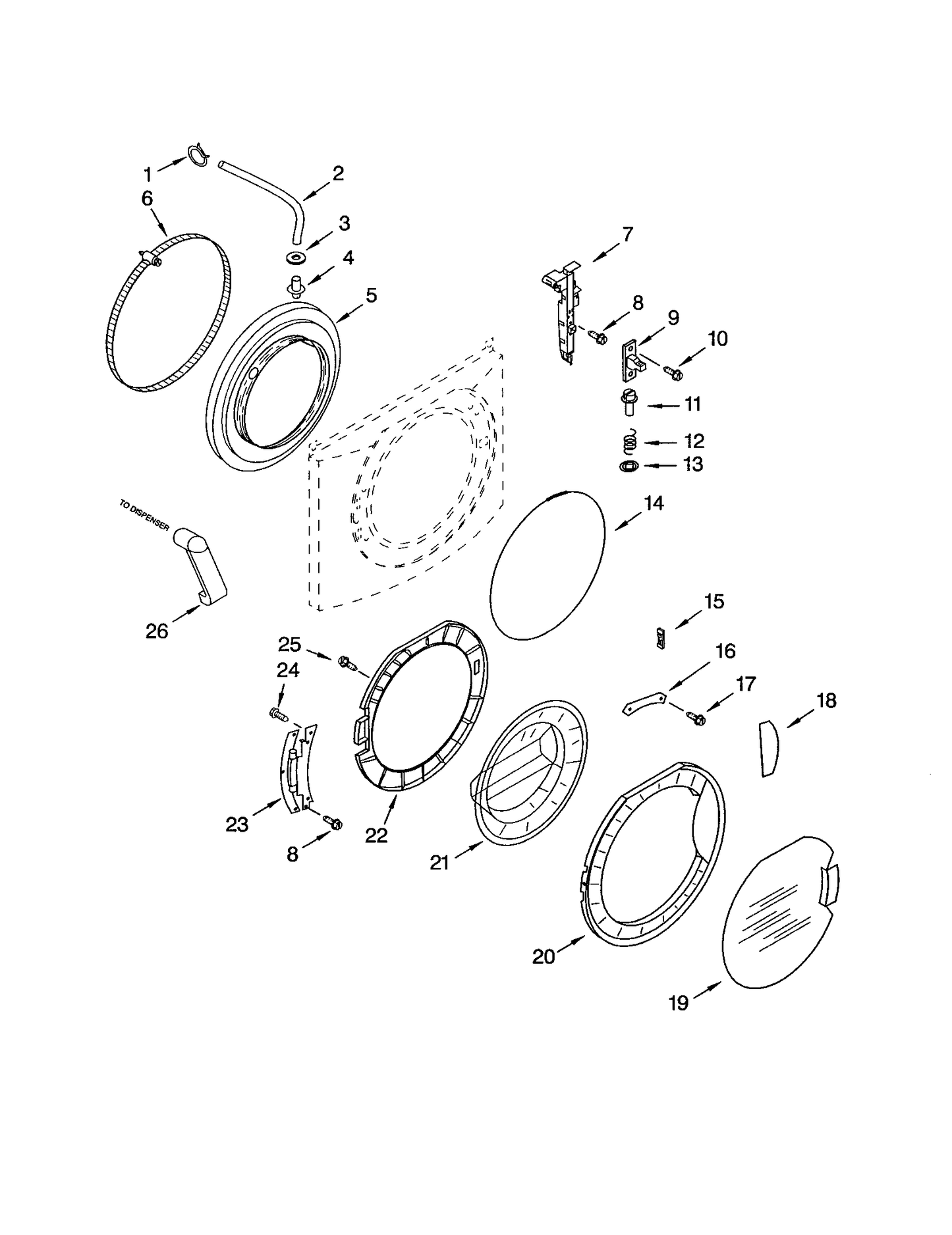 Whirlpool Washer Door Boot Seal/Bellow WP8181850