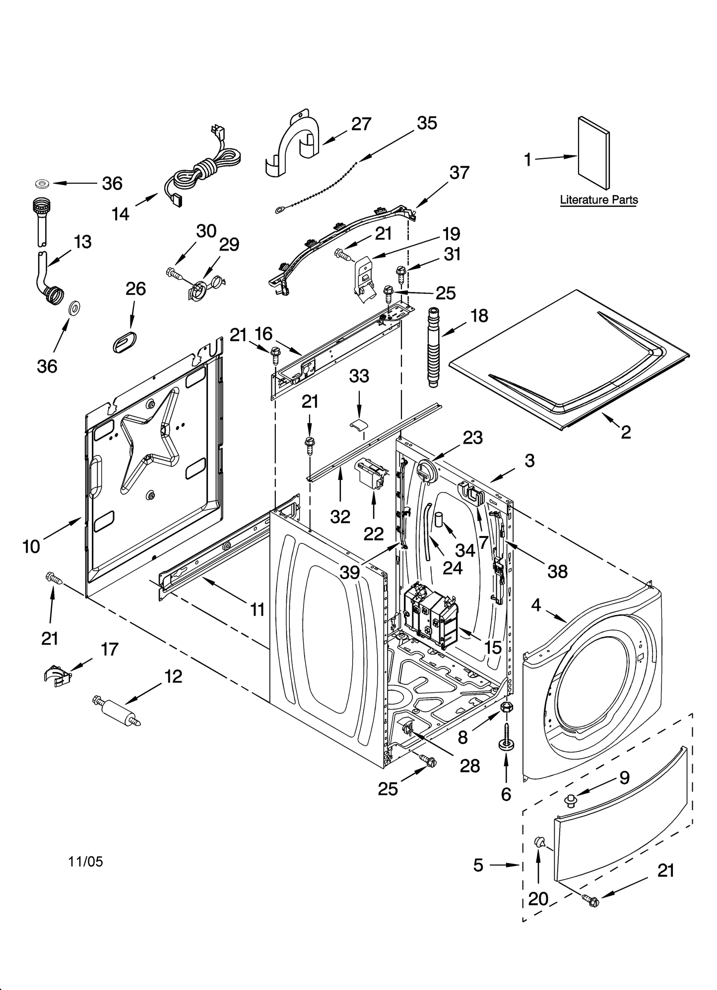 Whirlpool Drain Hose WPW10114608