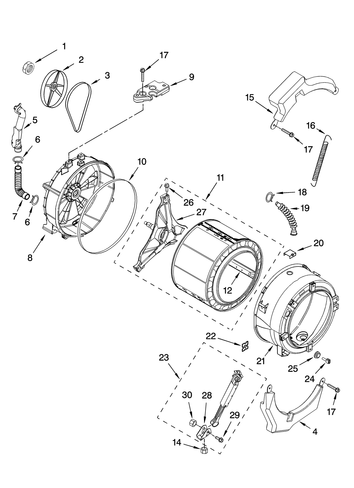 Whirlpool Outer Tub Gasket WPW10111158
