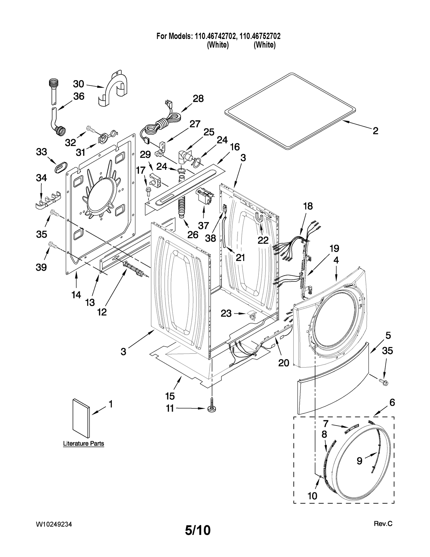 Whirlpool Water Level Switch WPW10249845