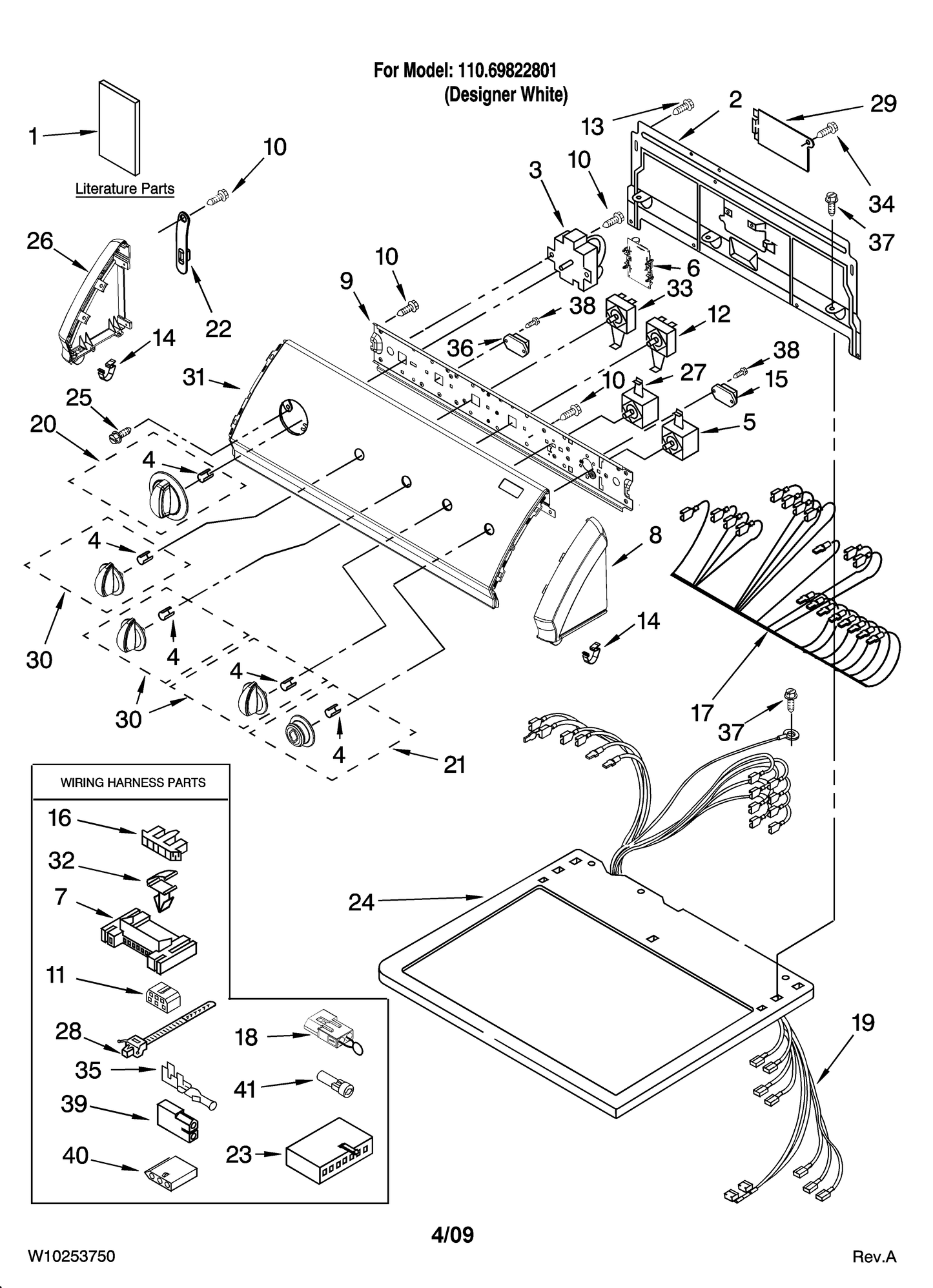 Whirlpool Dryer Timer WPW10185997