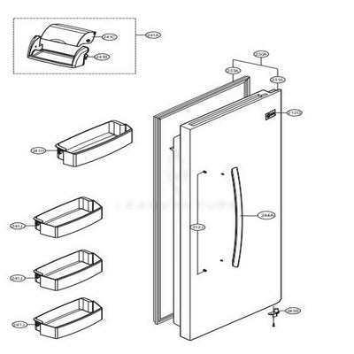 LG Part# ADD72912636 Door Foam Assembly - Genuine OEM