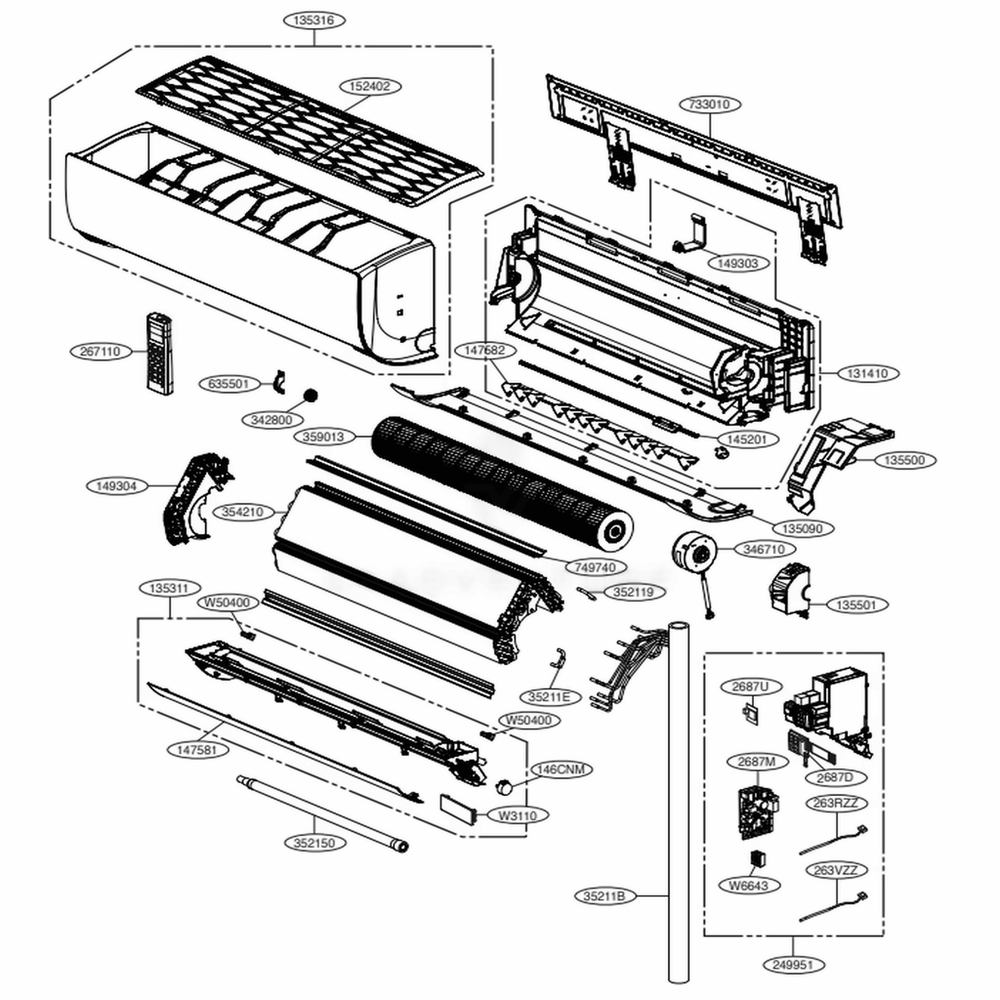 LG Decor Assembly - ACW76017103