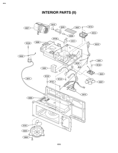 LG Part# 6411W1A039L Power Cord Assembly - Genuine OEM