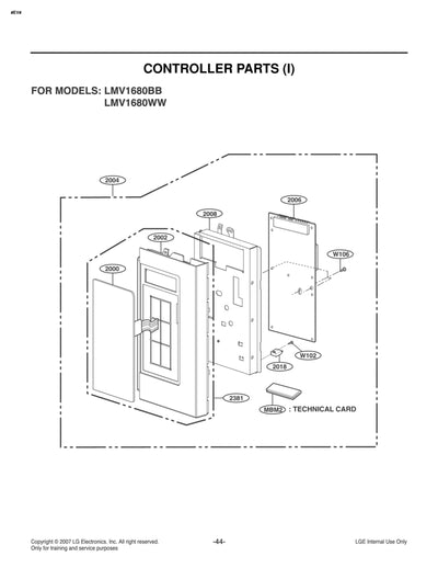 LG Part# MGC41907402 Control Panel - Genuine OEM