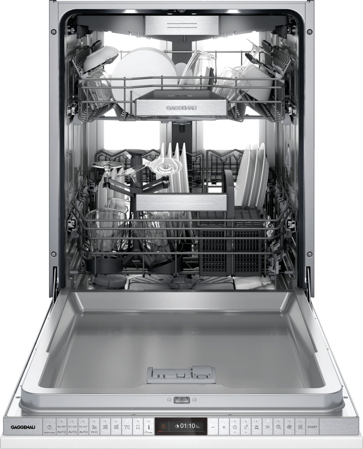 Bosch DF481700F/23 400 Series Push-To-Open Flexible Hinge Dishwasher, Tall Tub