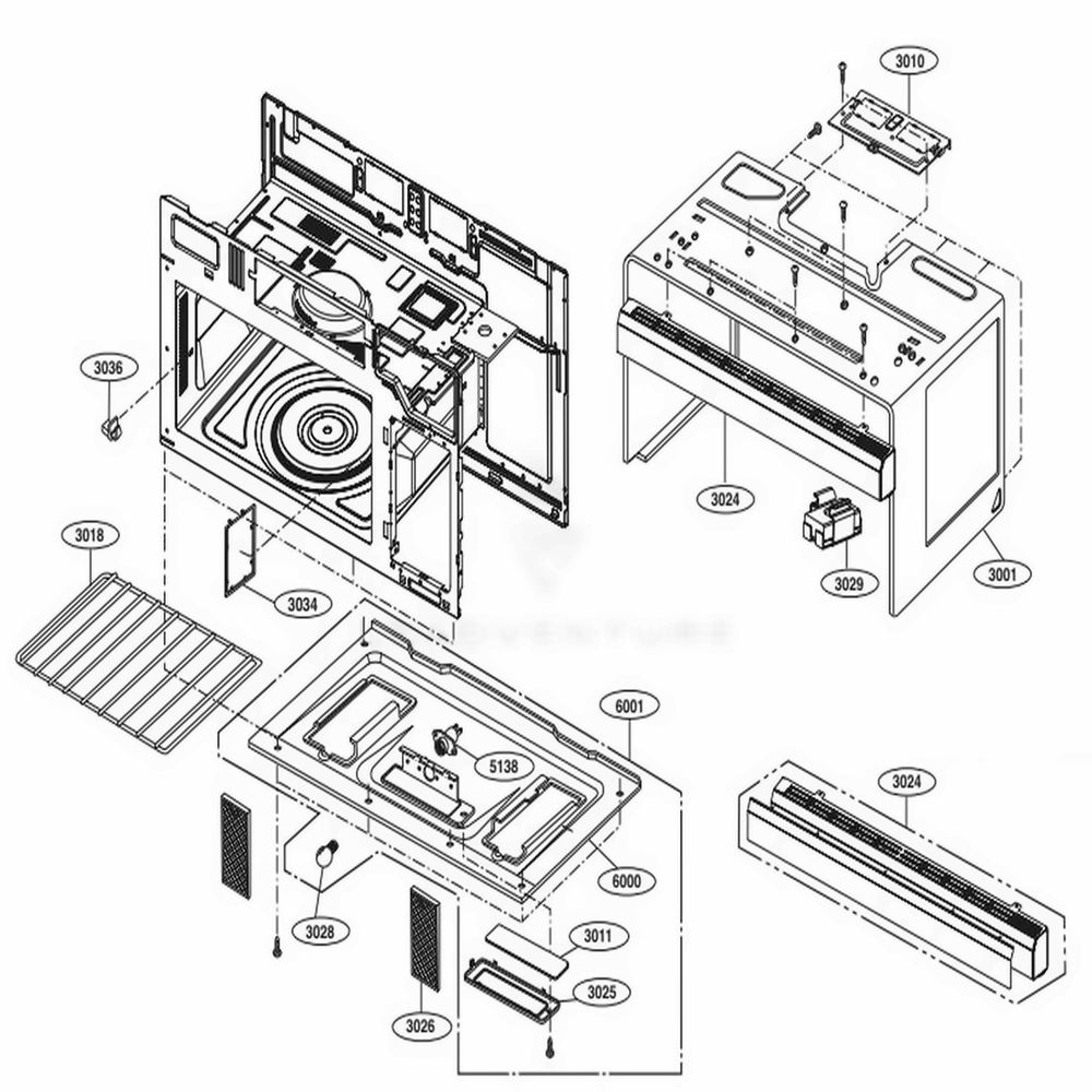 LG Part# AEB73006905 Grille Assembly - Genuine OEM