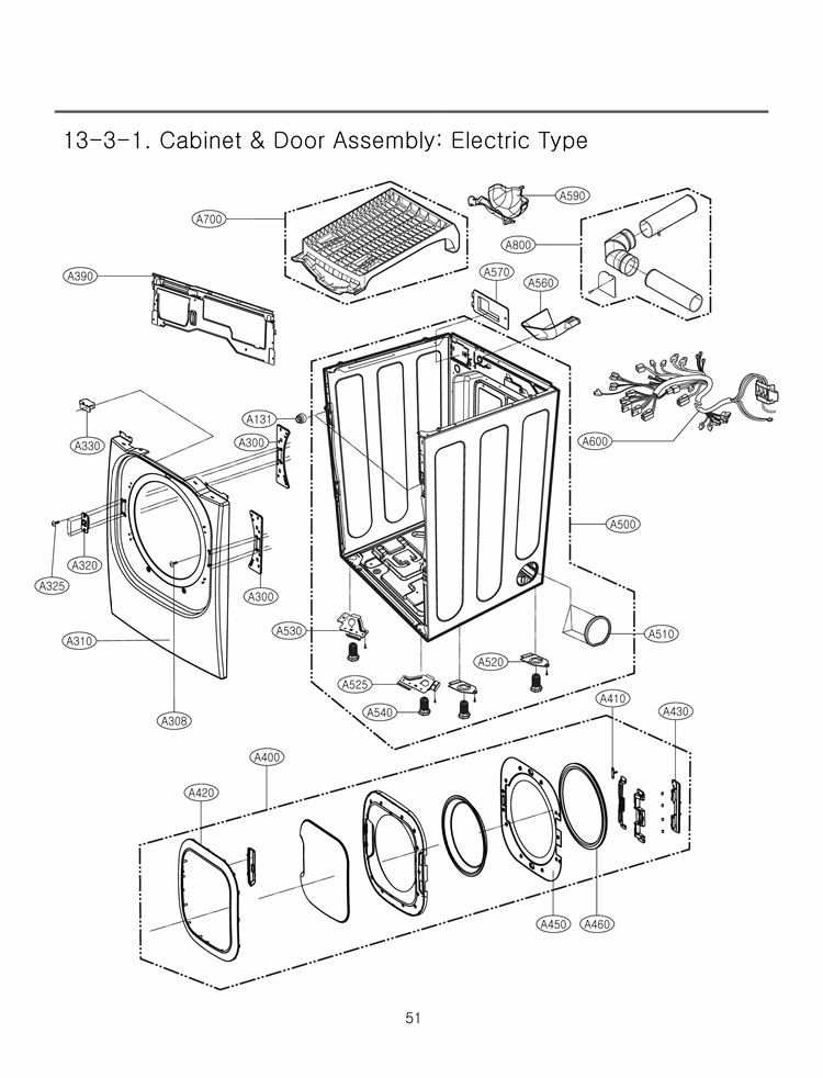 LG Part# ABJ34559249 Cabinet Assembly (OEM)