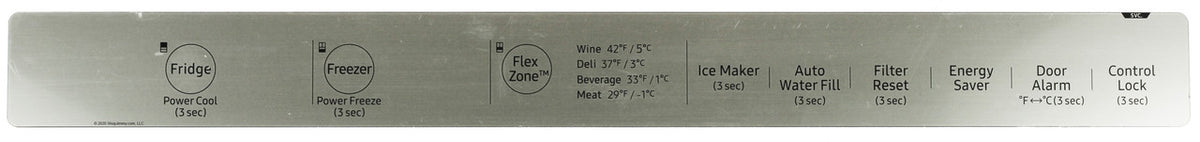 Samsung Refrigerator FlexZone Drawer Touchpad Control Assembly - DA97-17302B