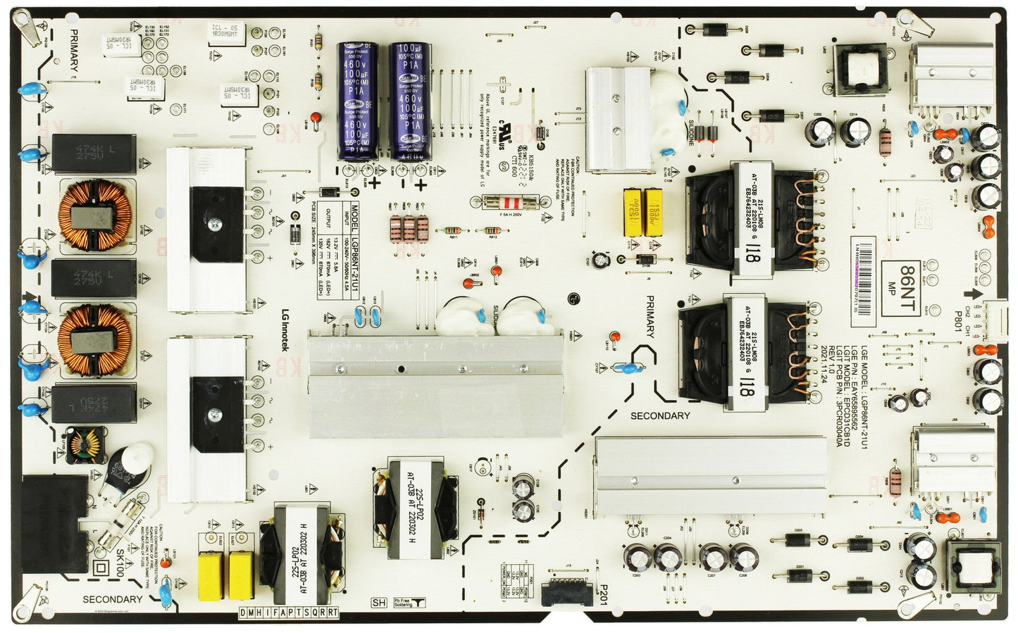 LG Part# EAY65895562 Power Supply Board Assembly - Genuine OEM
