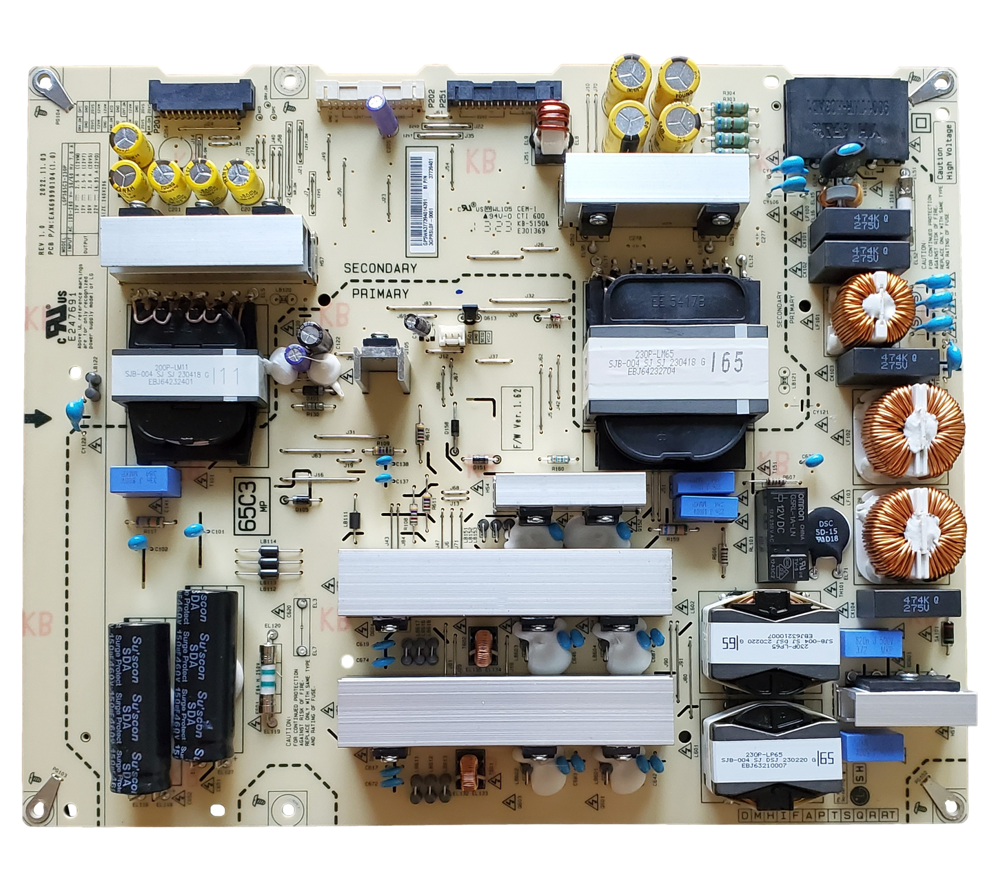 LG Part# EBR37739401 Power Control Board Assembly - Genuine OEM
