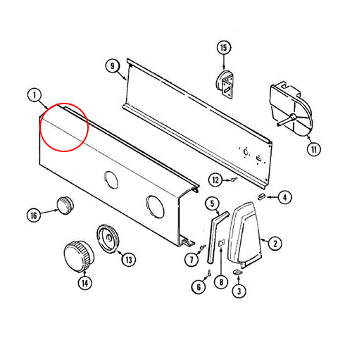 Dacor Trim Post Dbl Lh Bg - 46244BG