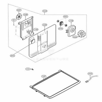 LG Part# AEB75144903 Fan Grille Assembly - Genuine OEM