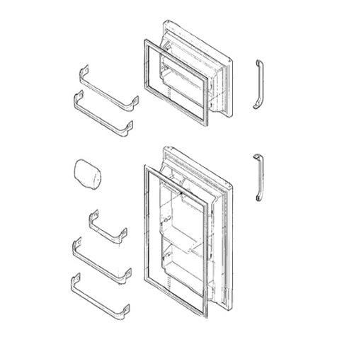 Electrolux Door-Frzr,White,Complete Assy - 240458401