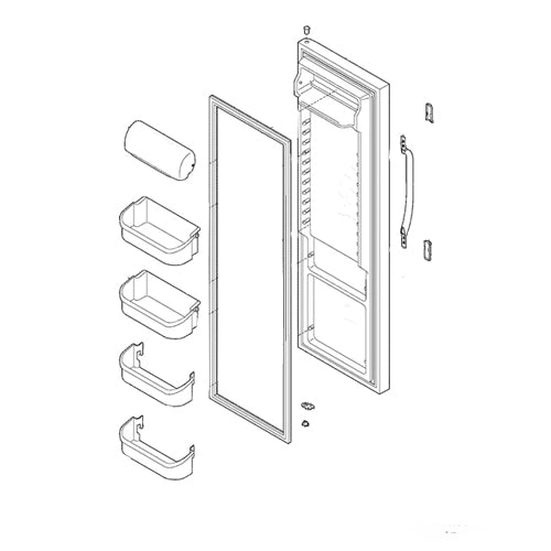 Electrolux Dsp Door-Refr,Stainless,Comple - 242038807