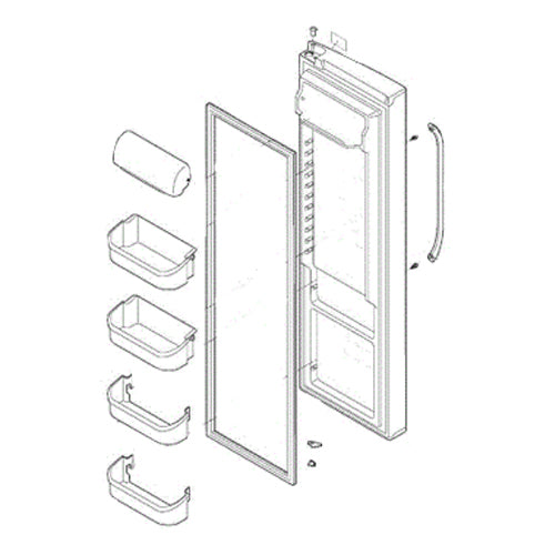 Electrolux Dsp Door-Ref,White,Smooth,Comp - 242038847