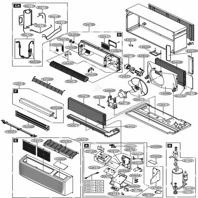 LG Part# 3580A20021G Door Assembly - Genuine OEM