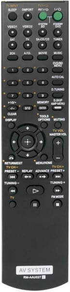 Sony Rmaau006 Remote Control - 1-479-692-11