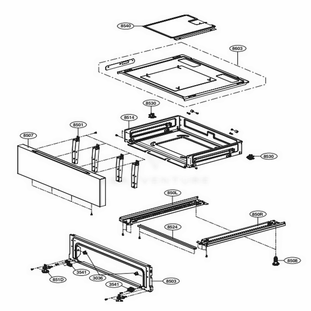 LG Part# MDQ66517501 Fixing Frame - Genuine OEM