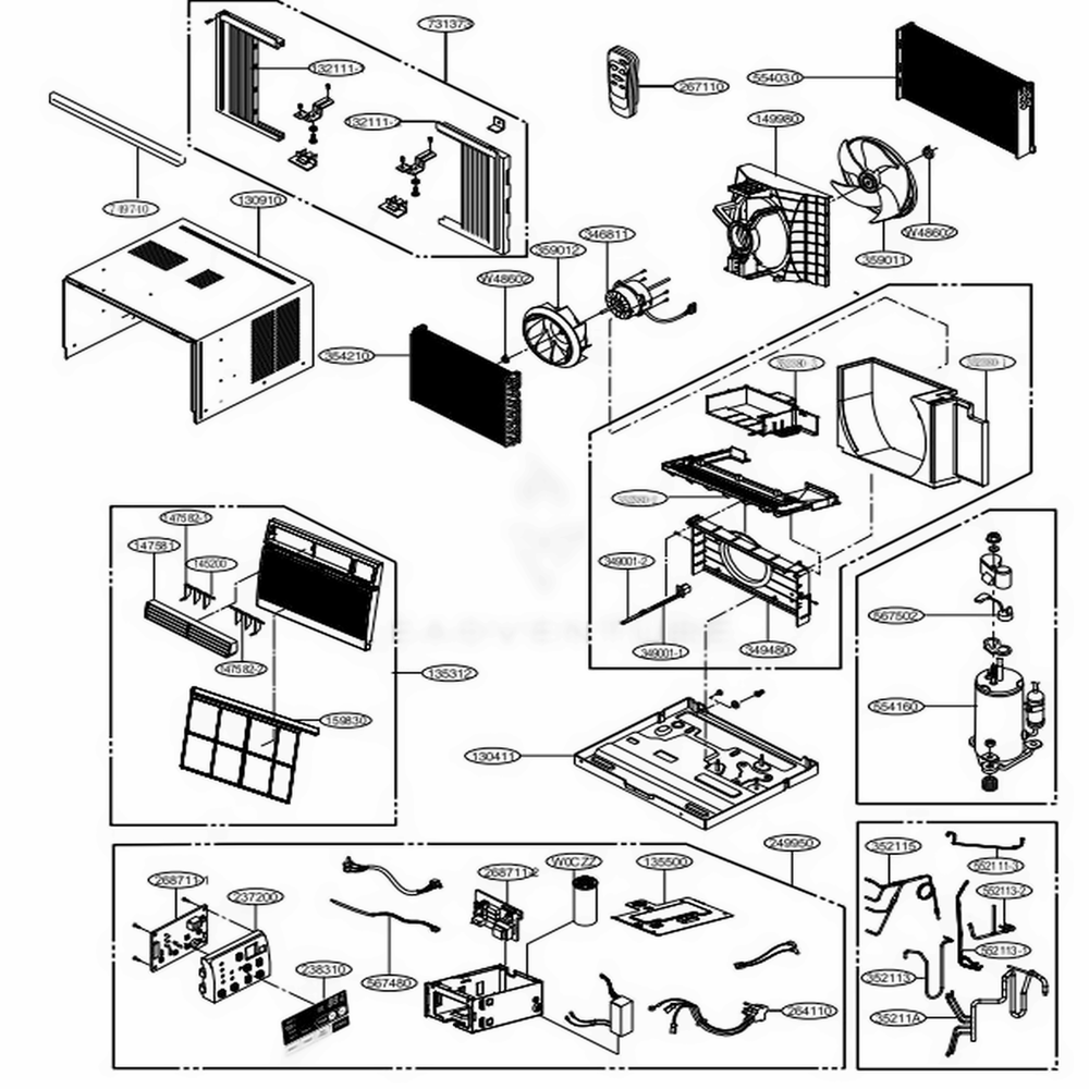 LG Part# ADV74688904 Frame Assembly - Genuine OEM