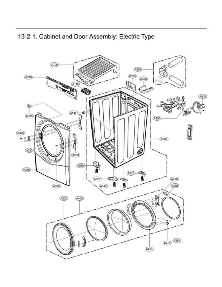 LG Part# MDQ66500603 Outer Door Frame - Genuine OEM