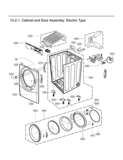LG Part# ACQ72301033 Cabinet Cover Assembly - Genuine OEM