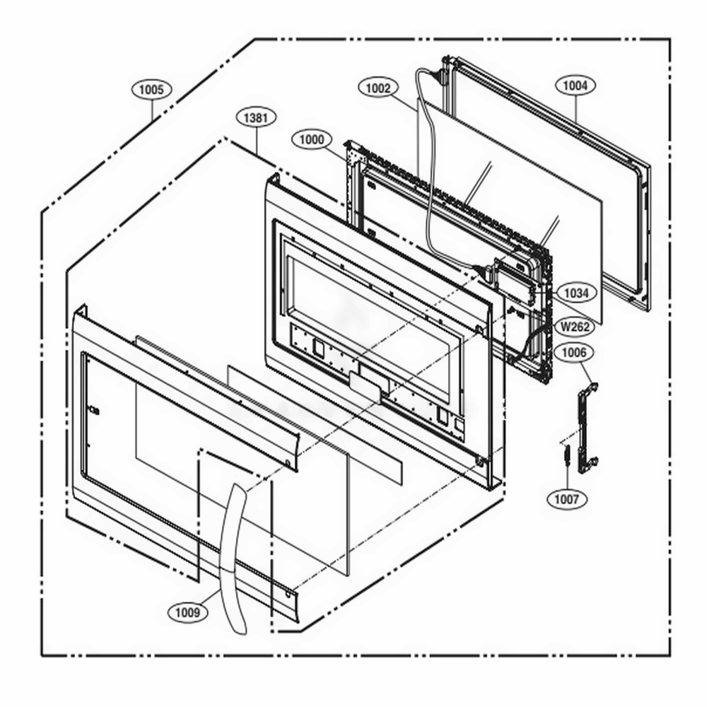 LG Part# AGM74690911 Door Parts Assembly - Genuine OEM