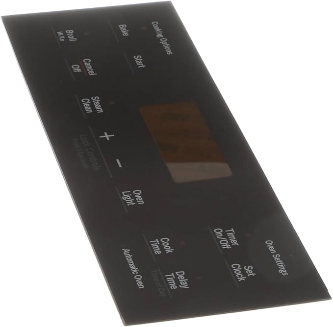 GE Touchpad Overlay Panel Graphics (Black) WB07X26702