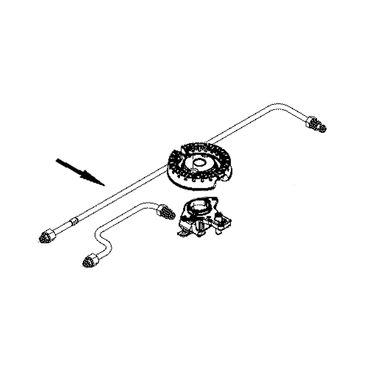 Electrolux Tube,Burner,Rear - 5304500110