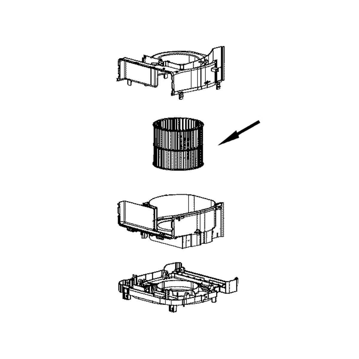 Electrolux Blower,Air Inlet Fan,Top - 5304502030