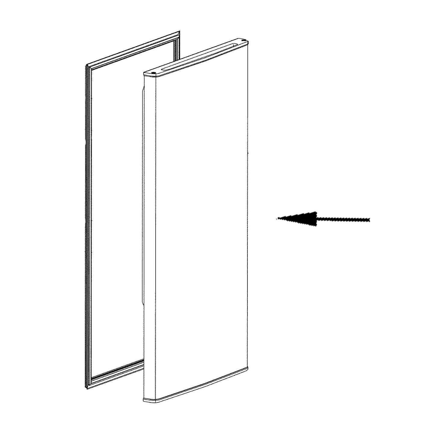 Electrolux Door Assembly,Refrigerator,Whi - 5304518533