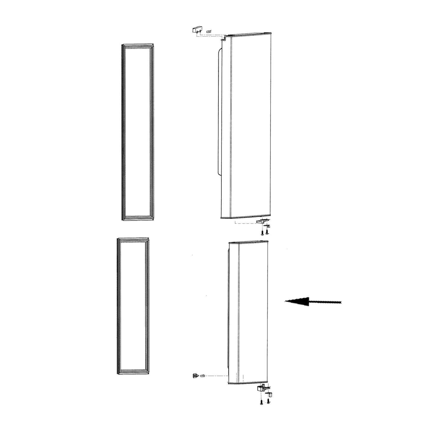 Electrolux Door Assembly,Freezer,Stainles - 5304519524