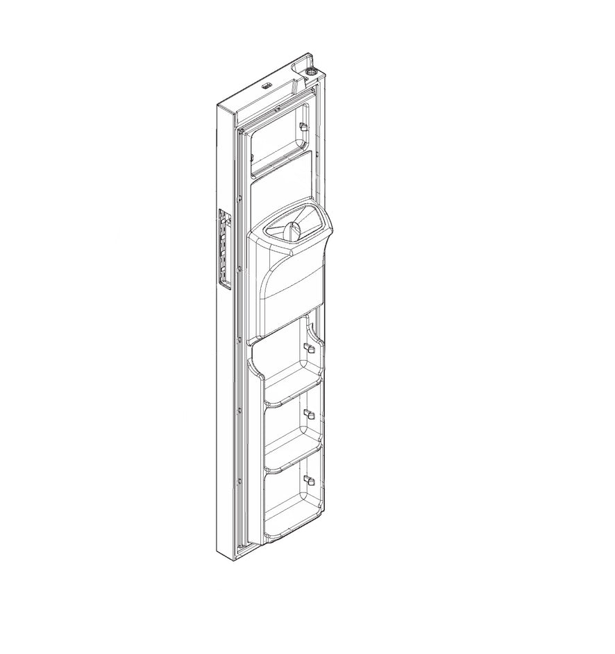 Electrolux Door Assembly,Freezer,Black - 5304527275