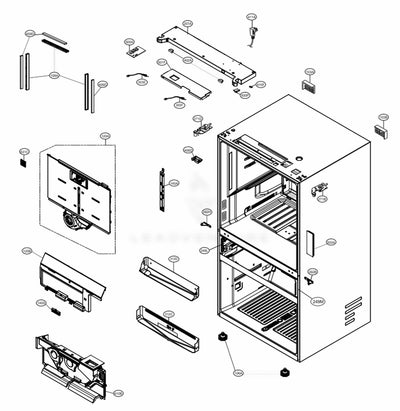 LG Part# AEC74177401 Rail Guide Assembly - Genuine OEM