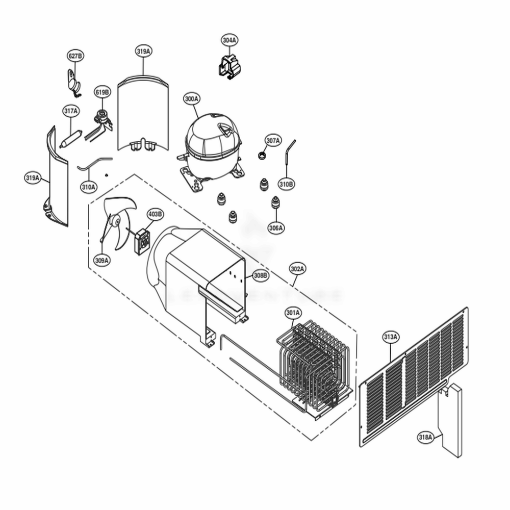 LG Part# AJU73252502 Pipe Valve Assembly - Genuine OEM