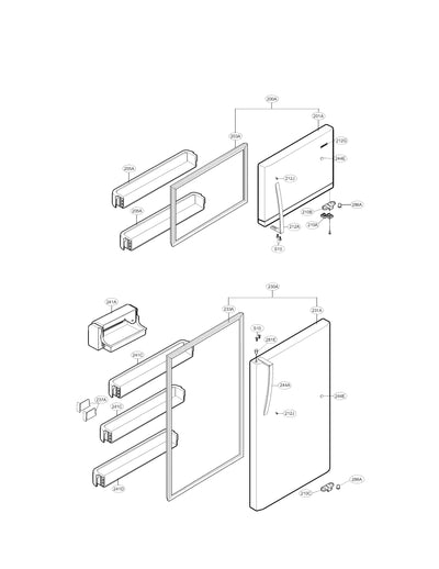 LG Part# ADD73717503 Door Foam Assembly - Genuine OEM