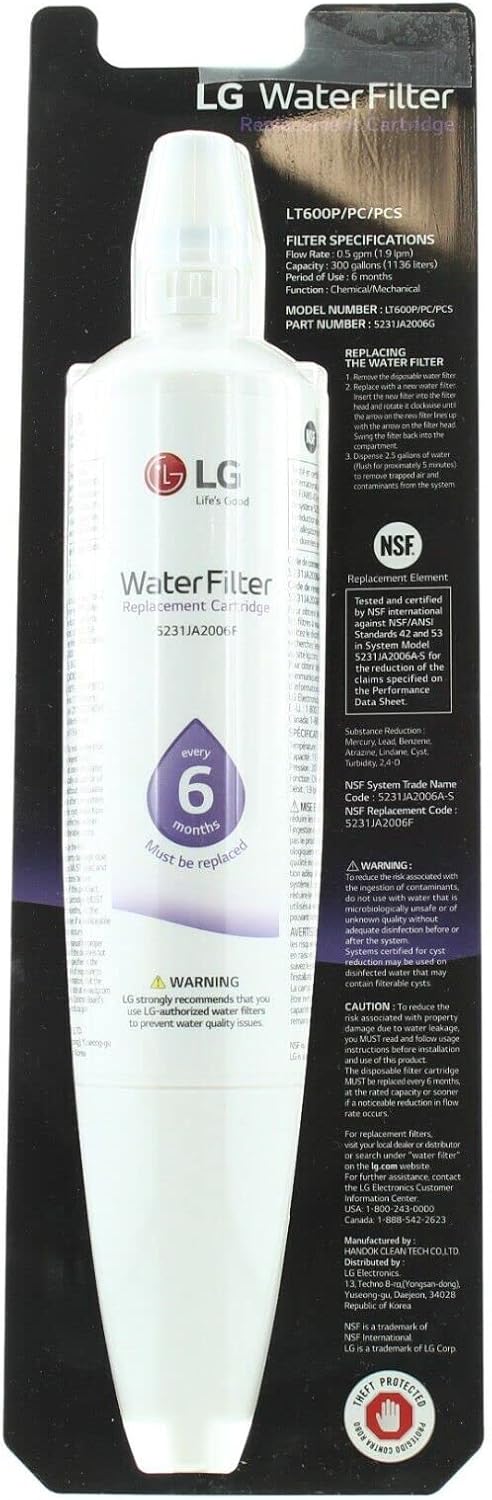 LG Refrigerator Water Filter - 5231JA2006G