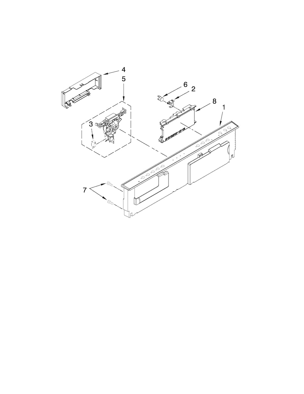 Whirlpool Touchpad Control Panel Assembly WPW10205857