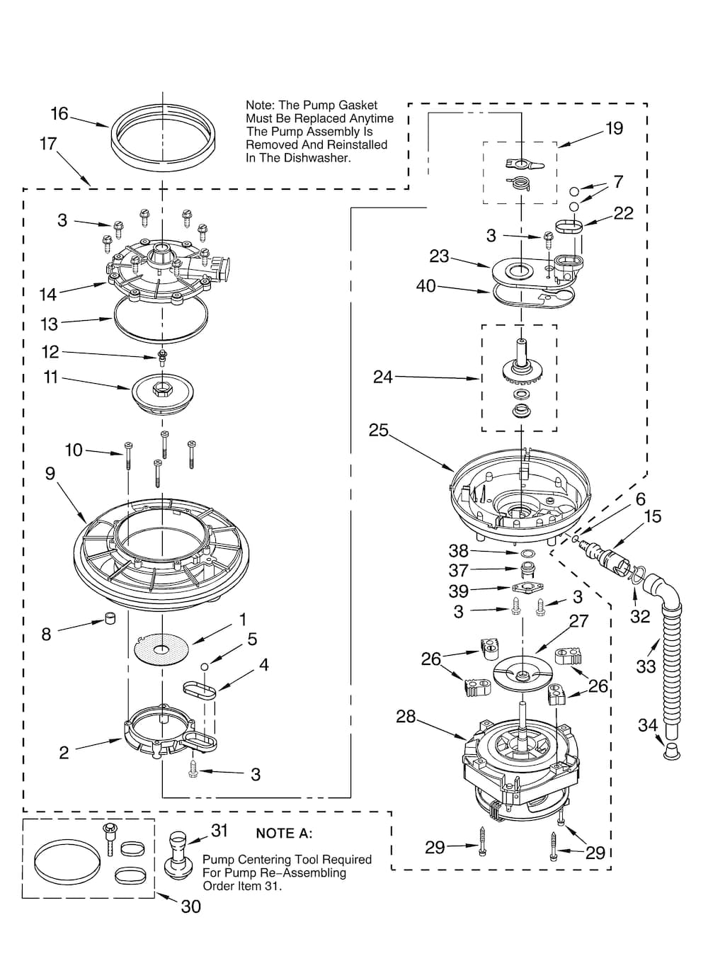 Whirlpool Drain Hose WP3374077
