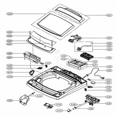 LG Part# MGC64363002 Front Panel (White) - Genuine OEM