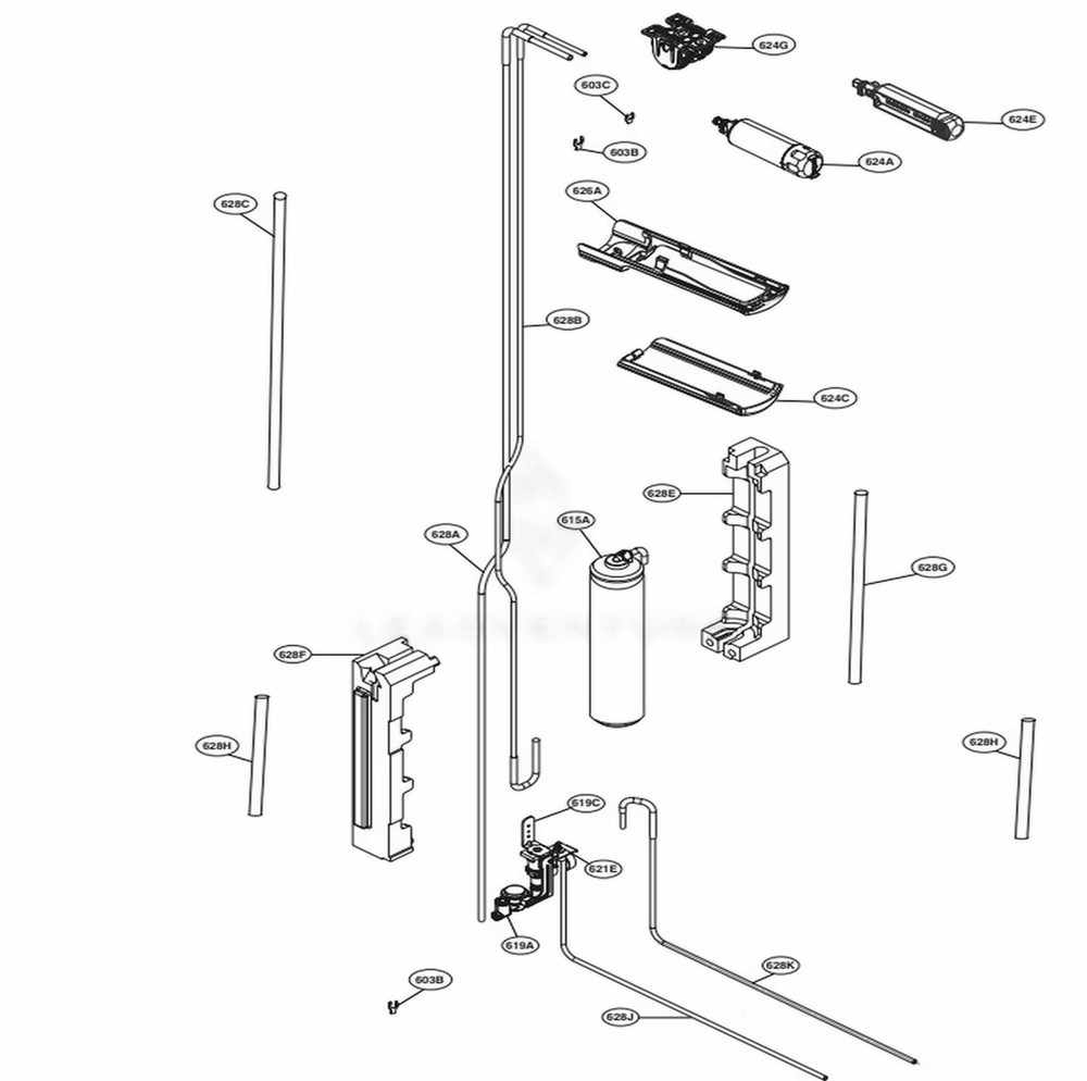 LG Part# MJM62185001 Water Tank - Genuine OEM