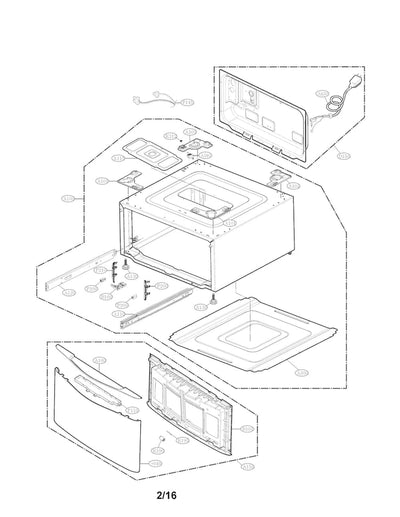 LG Part# ACQ87681105 Front Cover Assembly (White) - Genuine OEM