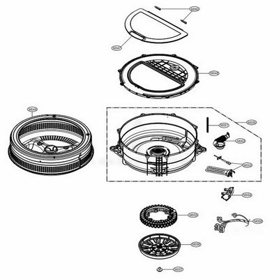LG Part# AFG73309705 Lid Assembly - Genuine OEM