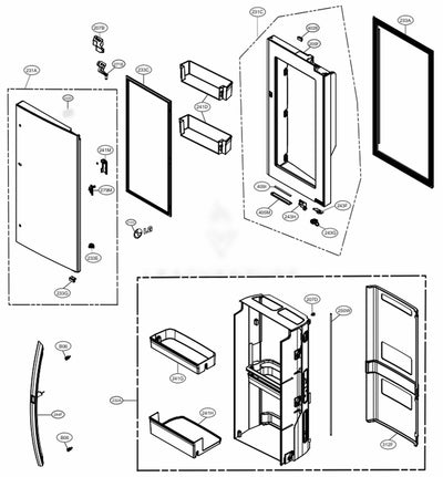 LG Part# ADD74236315 Door Foam Assembly - Genuine OEM